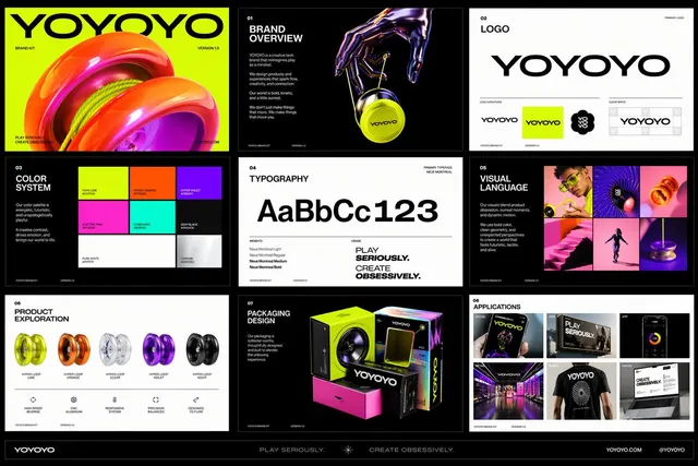 Create a polished multi-page (multiple images) brand kit ...