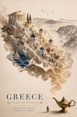 پرامپت طراحی با چت جی پی تی GPT Image : Create an elegant, premium travel poster… - ساخته‌شده با چت جی پی تی GPT Image