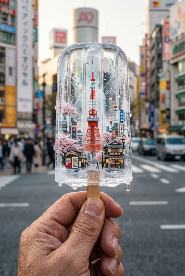 Create a hyper‑realistic vertical conceptual photo of TOK...