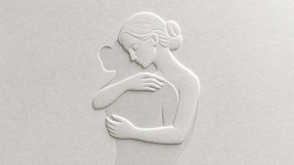 پرامپت لوگو: Subject rendered as a blind embossed paper…