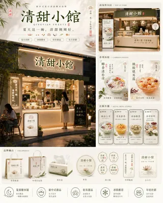 پرامپت محصول با چت جی پی تی GPT Image : 请根据以下品牌信息，创作一套高完成度、具有统一视觉系统的「4张品牌视觉提案」。 - تصویر 4، ساخته‌شده با چت جی پی تی GPT Image
