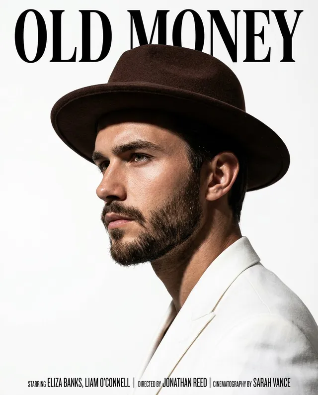 A cinematic magazine-style portrait of a handsome man in ...