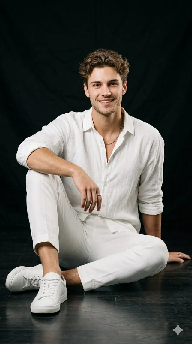 A professional studio portrait collection featuring a han...