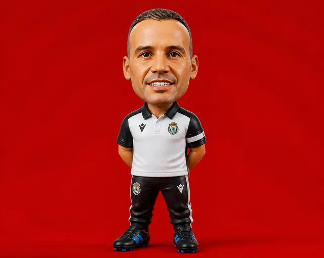 3D rendered caricature figurine of sergio francisco chib...