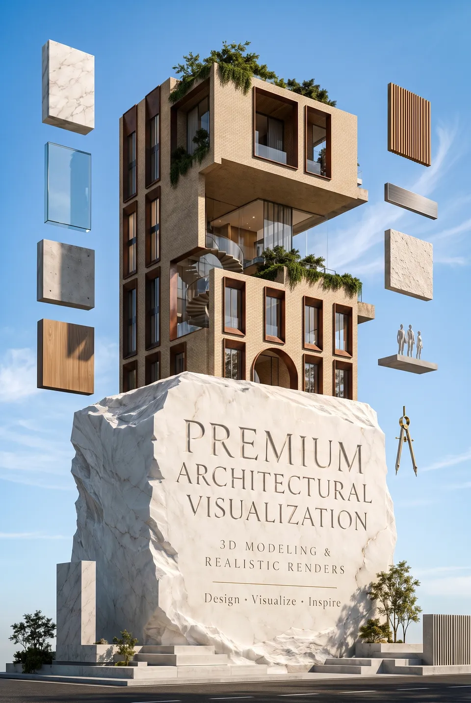 پرامپت لوگو با نانو بنانا جمینای : A contemporary eight-story boutique hotel… - ساخته‌شده با نانو بنانا جمینای