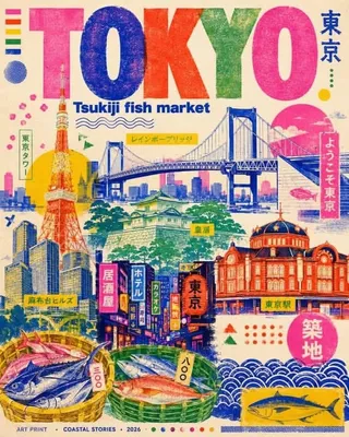 پرامپت طراحی با چت جی پی تی GPT Image : Create a stylish modern travel poster inspired… - تصویر 2، ساخته‌شده با چت جی پی تی…