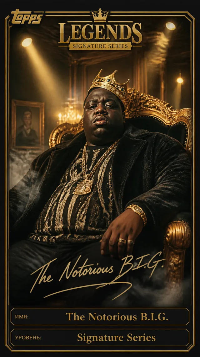 The Notorious B.I.G. Создайте премиальную карточку Topps ...