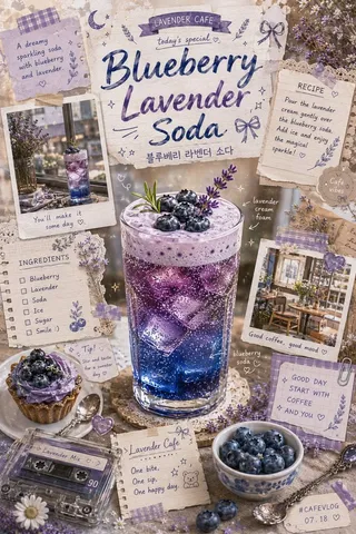 پرامپت محصول با چت جی پی تی GPT Image : Vintage-inspired blueberry lavender soda… - تصویر 3، ساخته‌شده با چت جی پی تی GPT…