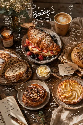 پرامپت محصول با چت جی پی تی GPT Image : Overhead cinematic food photography of a… - تصویر 3، ساخته‌شده با چت جی پی تی GPT…