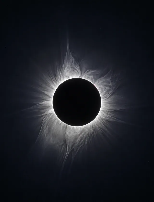 Photorealistic astrophotography. A total solar eclipse at...