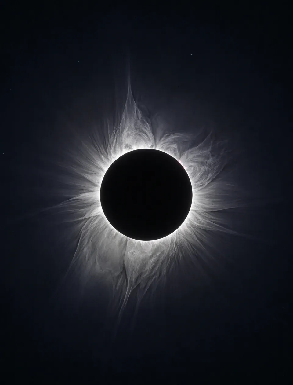 پرامپت پس‌زمینه با چت جی پی تی GPT Image : Photorealistic astrophotography. A total solar… - ساخته‌شده با چت جی پی تی GPT…