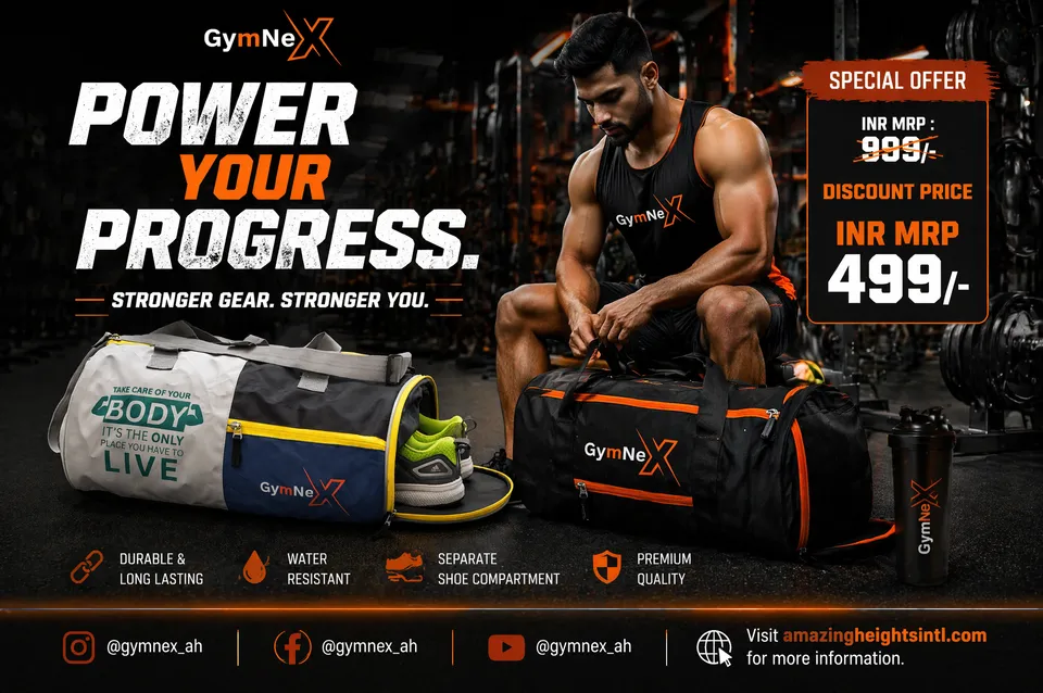 پرامپت محصول با چت جی پی تی GPT Image : GymNeX - Power Your Progress. Professional gym… - ساخته‌شده با چت جی پی تی GPT Image