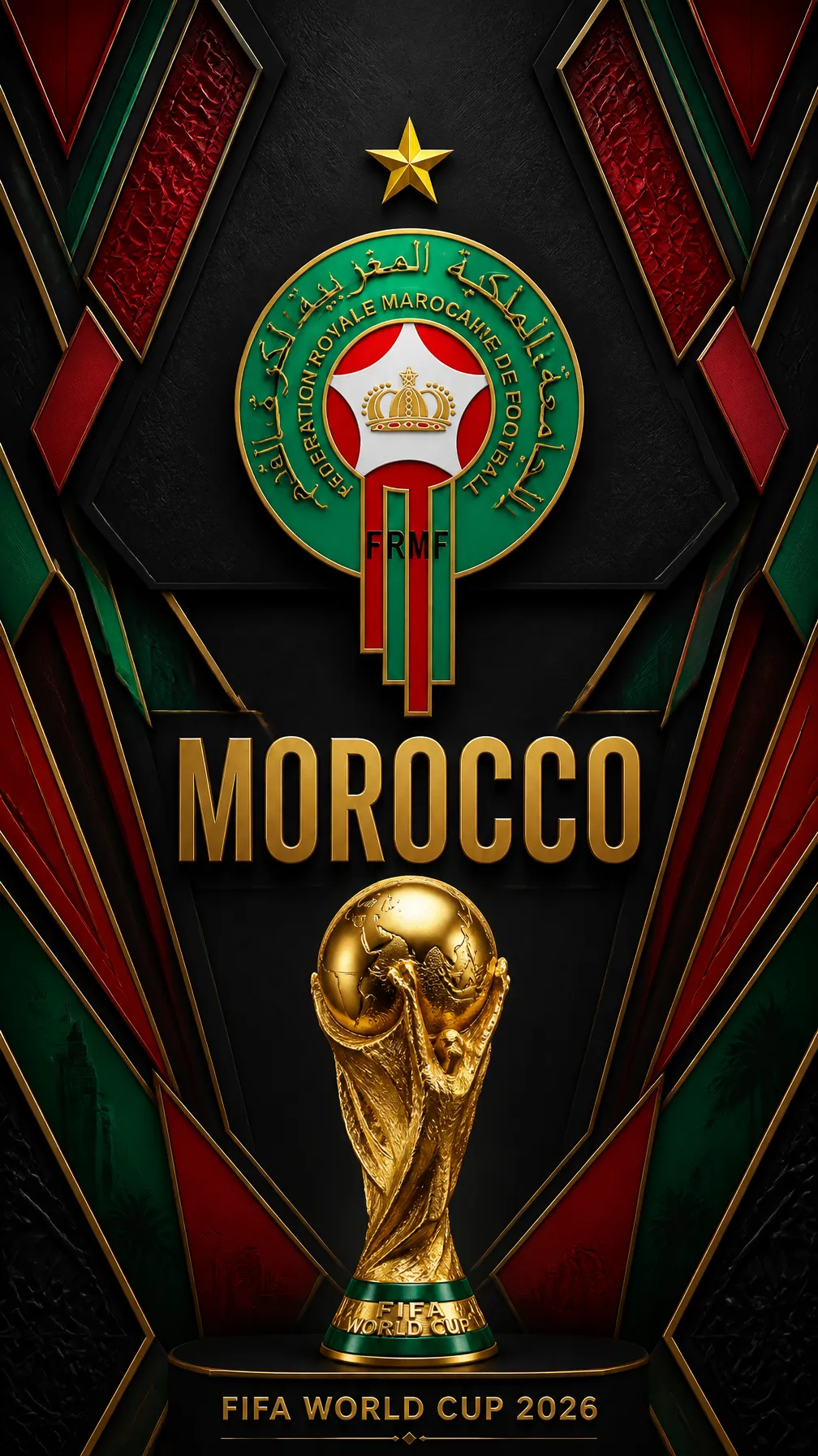 پرامپت پس‌زمینه با چت جی پی تی GPT Image : Ultra-premium FIFA World Cup 2026 poster in a… - ساخته‌شده با چت جی پی تی GPT…