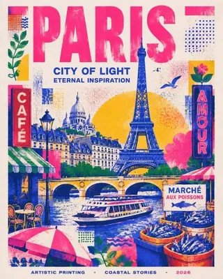 پرامپت طراحی با چت جی پی تی GPT Image : Create a stylish modern travel poster inspired… - تصویر 3، ساخته‌شده با چت جی پی تی…