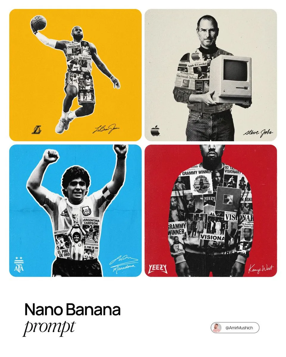 پرامپت لوگو با نانو بنانا جمینای : Lebron James . Act as a graphic designer… - ساخته‌شده با نانو بنانا جمینای