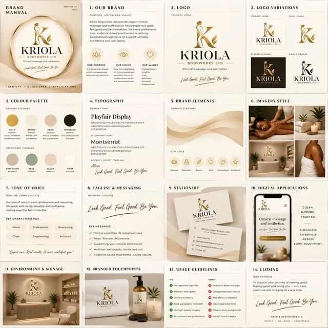 Use the attached brand identity as a basis and create a m...