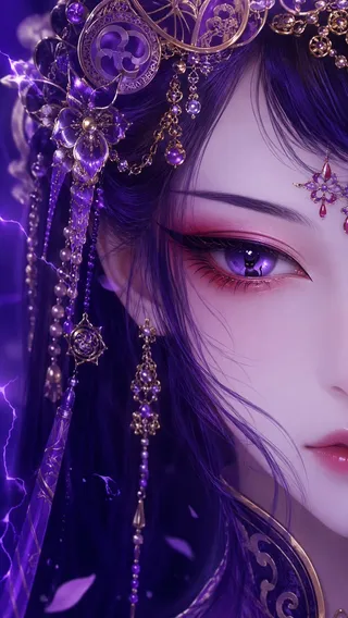 پرامپت پس‌زمینه با چت جی پی تی GPT Image : 国风戏曲旦角美人系列｜极近景半脸单眼特写 - تصویر 3، ساخته‌شده با چت جی پی تی GPT Image