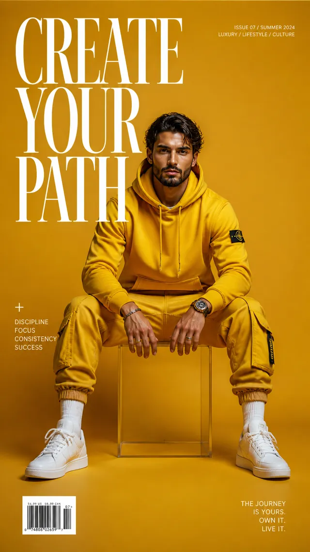 Luxury editorial portrait.