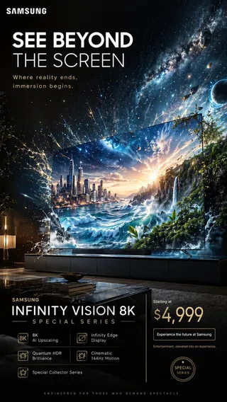 پرامپت محصول با چت جی پی تی GPT Image : Create a spectacular 9:16 vertical advertising… - ساخته‌شده با چت جی پی تی GPT Image
