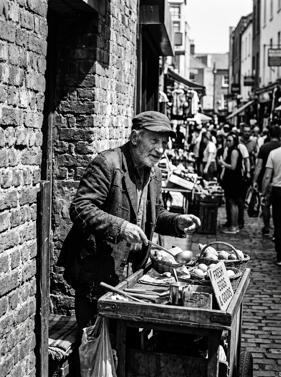 پرامپت عکاسی با نانو بنانا جمینای : Candid black and white street photography… - ساخته‌شده با نانو بنانا جمینای