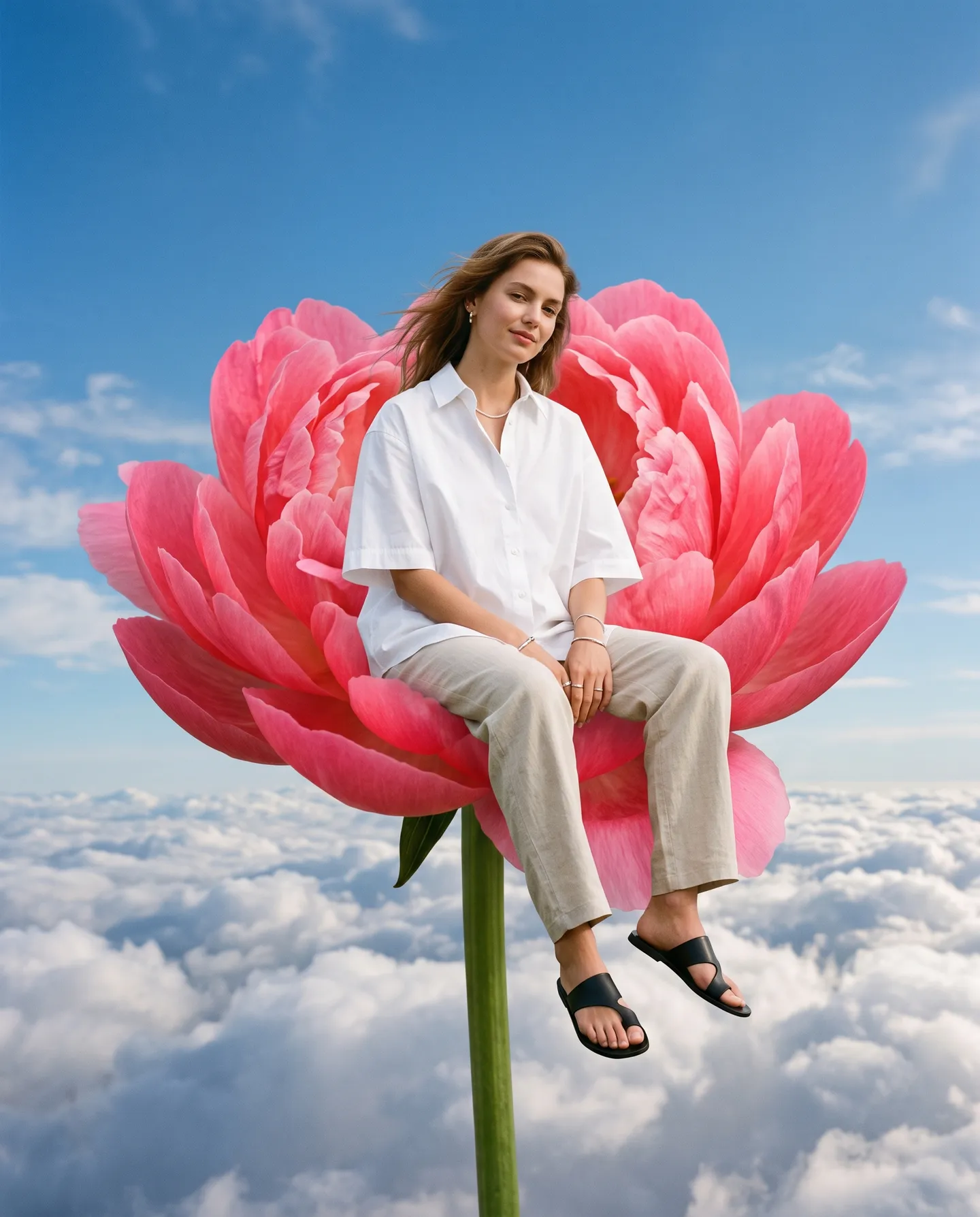پرامپت پس‌زمینه با نانو بنانا جمینای : photorealistic high-fashion editorial image,… - ساخته‌شده با نانو بنانا جمینای