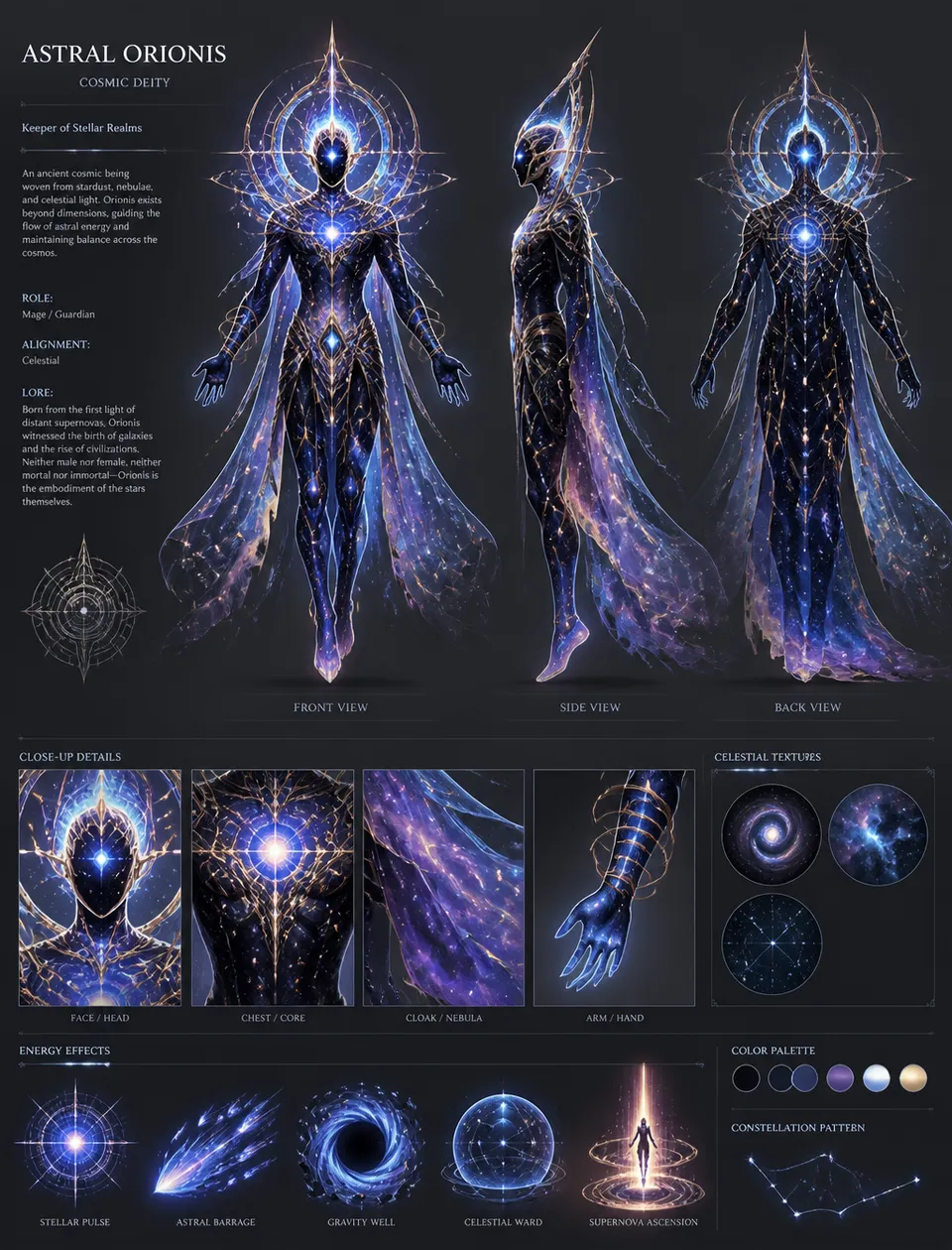 پرامپت استوری‌بورد با چت جی پی تی GPT Image : Cosmic Astral DeityCreate a detailed character… - ساخته‌شده با چت جی پی تی…
