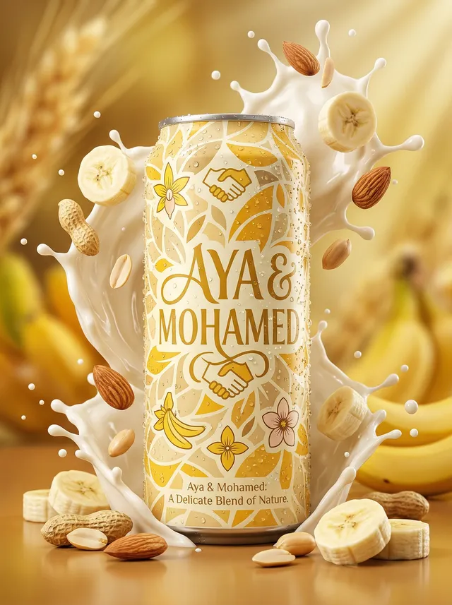 Hyper-realistic product advertisement of a AYA & MOHAMED ...