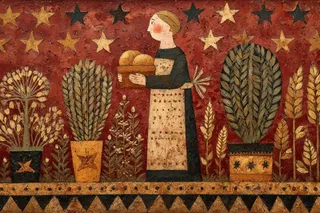 پرامپت پس‌زمینه با چت جی پی تی GPT Image : A naive folk art painting of subject ,… - ساخته‌شده با چت جی پی تی GPT Image