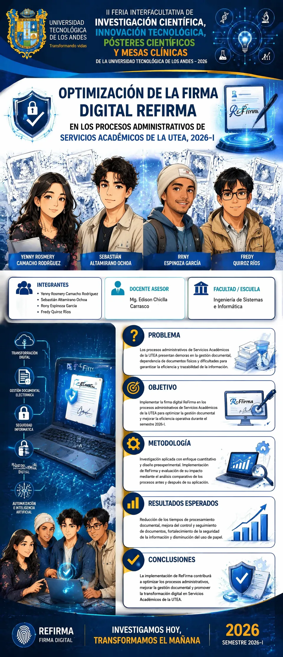 پرامپت محصول با چت جی پی تی GPT Image : Diseña un póster académico profesional para… - ساخته‌شده با چت جی پی تی GPT Image
