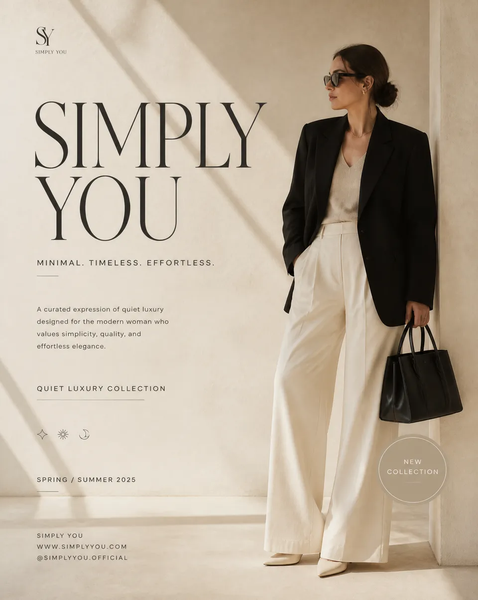پرامپت محصول با چت جی پی تی GPT Image : Create an elegant, premium editorial fashion… - ساخته‌شده با چت جی پی تی GPT Image