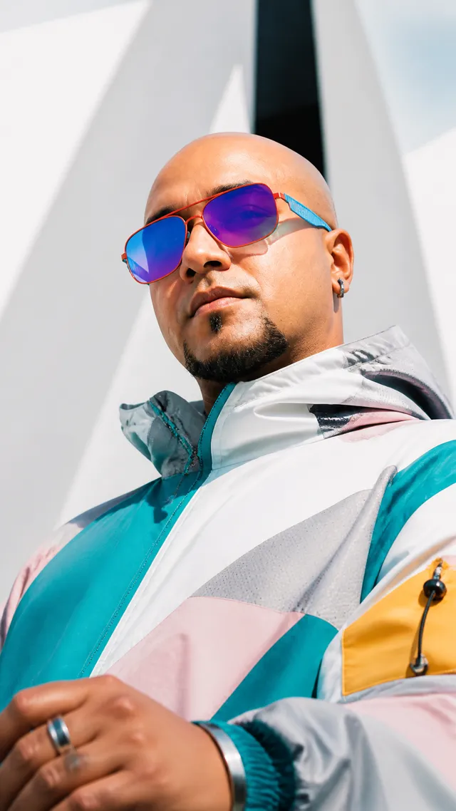 Create image A high-fashion, cinematic portrait of a styl...