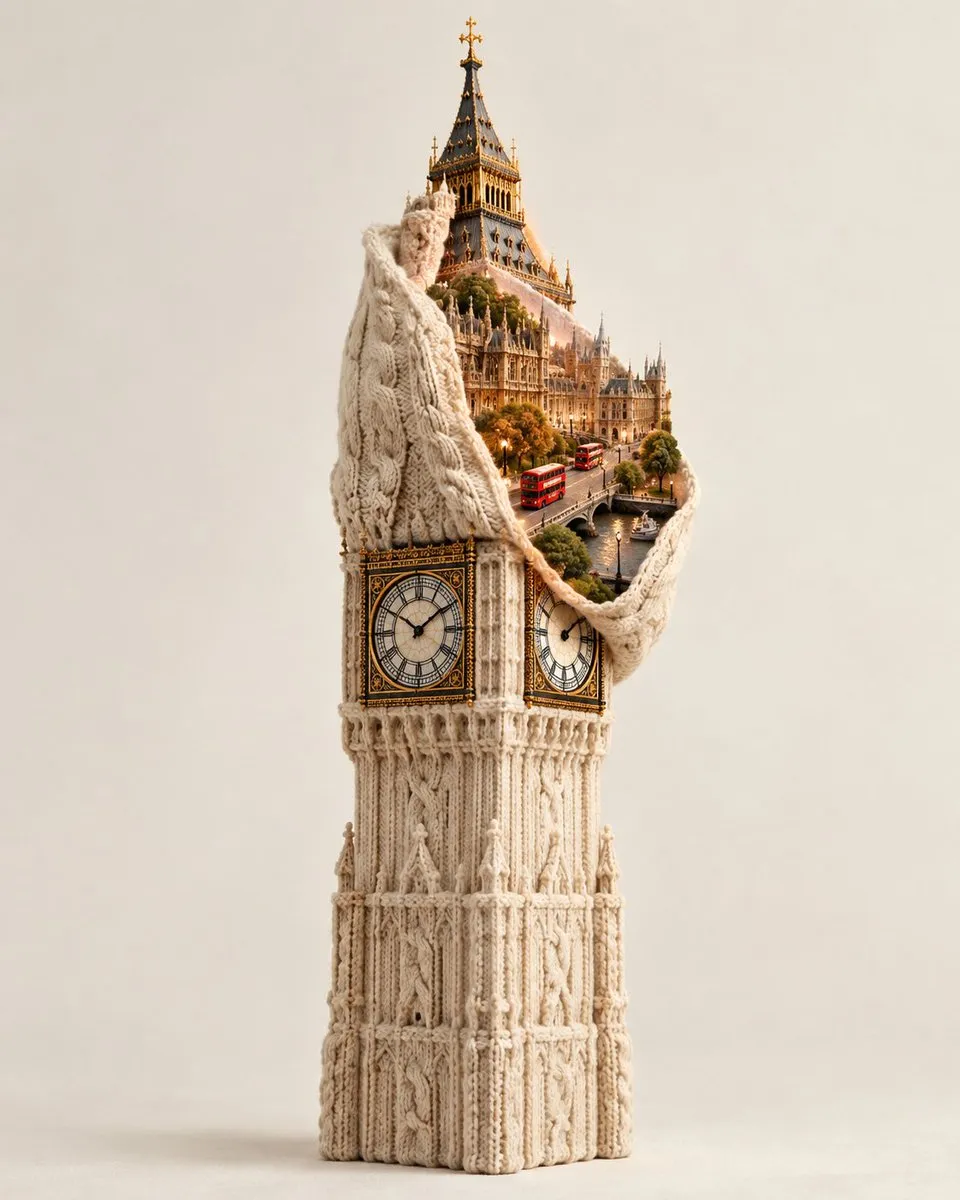 پرامپت سه‌بعدی با چت جی پی تی GPT Image : A surreal, high-end architectural art… - ساخته‌شده با چت جی پی تی GPT Image