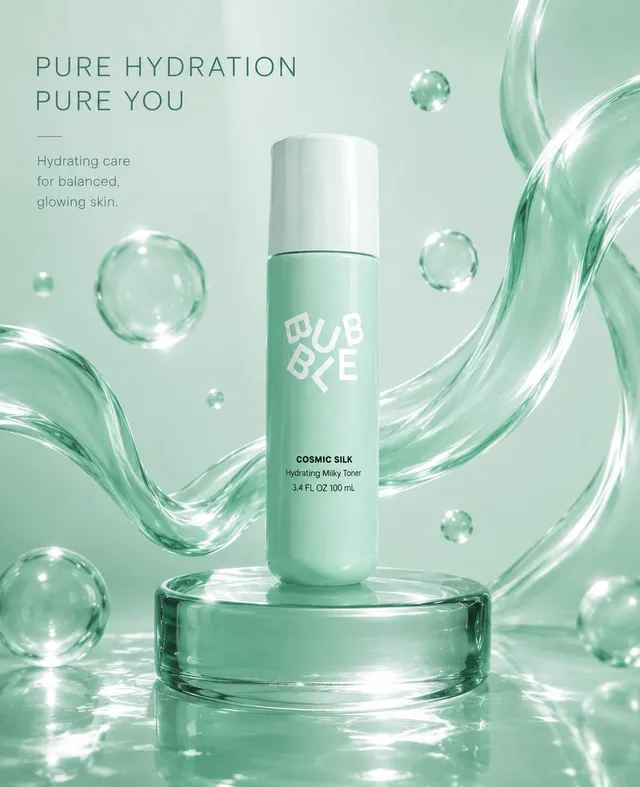 (Luxury skincare product advertisement), (cool mint-green...