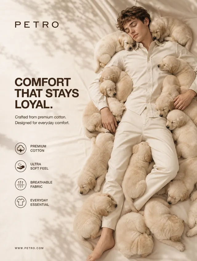 Luxury fashion campaign photoshoot for a premium clothing...