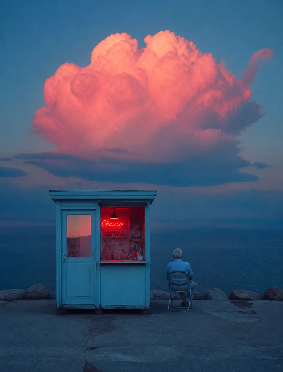 پرامپت پس‌زمینه با چت جی پی تی GPT Image : Vertical surreal minimalist landscape… - ساخته‌شده با چت جی پی تی GPT Image