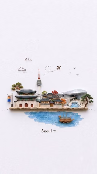 پرامپت پس‌زمینه: Create a charming 3D miniature paper-craft…