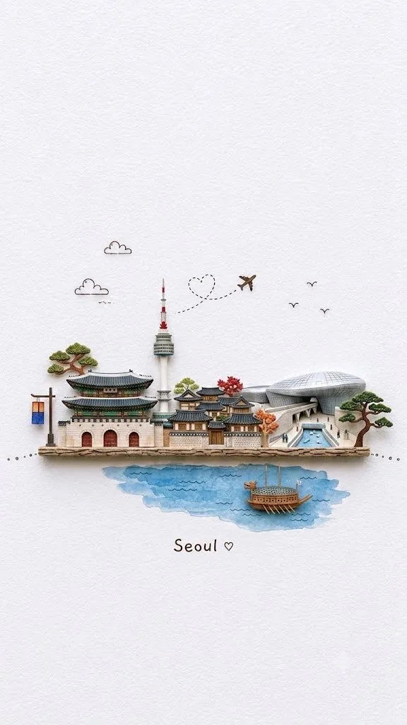Create a charming 3D miniature paper-craft illustration o...