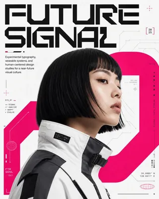 پرامپت طراحی با چت جی پی تی GPT Image : Conceptual futuristic editorial poster design… - تصویر 3، ساخته‌شده با چت جی پی تی…
