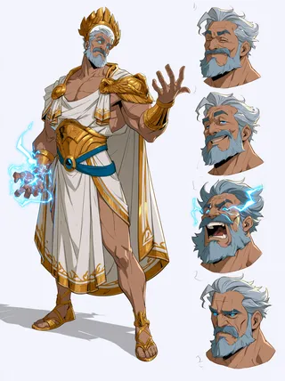 پرامپت استوری‌بورد با میدجرنی: Full body editorial character reference sheet,… - ساخته‌شده با میدجرنی