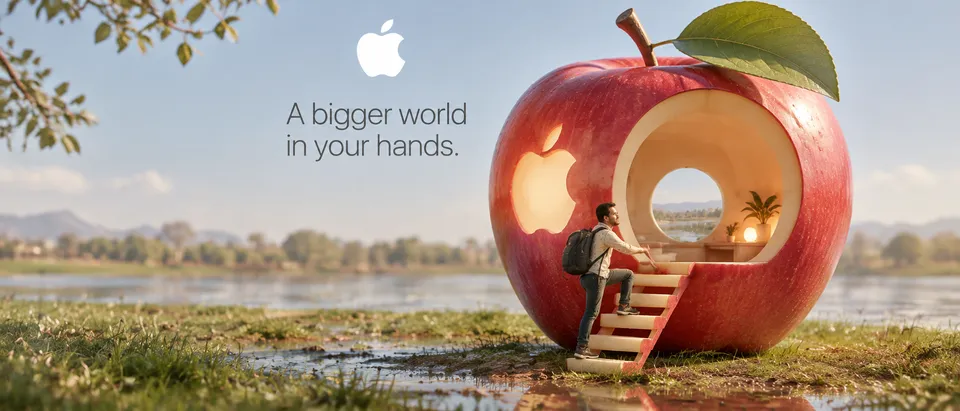 پرامپت لوگو با چت جی پی تی GPT Image : Generate Creative 3D ad for Apple , with… - ساخته‌شده با چت جی پی تی GPT Image
